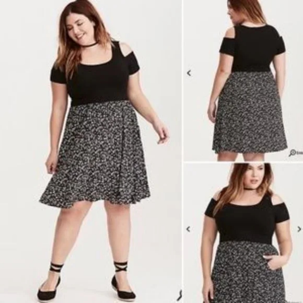 Torrid B&W Skater Dress NWT Size 4XL